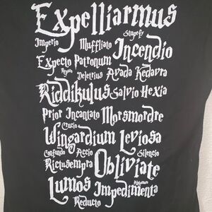 Teefury Harry Potter Spells Curses T Shirt Tee Sm